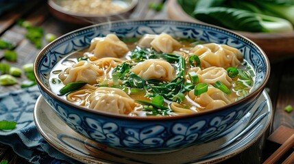 Sticker - Delicious Wonton Soup with Noodles