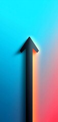 Wall Mural - Black directional arrow pointing right flat design top view interface design theme animation Triadic Color Scheme