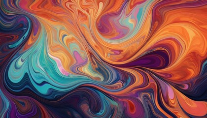 Canvas Print - Abstract liquid swirl art