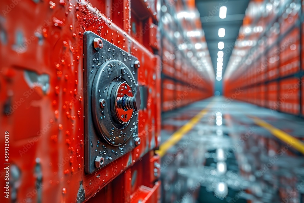 Secure code lock for warehouse storage container with roller shutters ...
