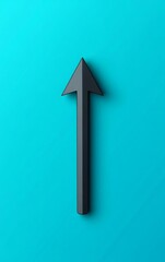 Wall Mural - Rightfacing black arrow shape element flat design top view signage theme animation vivid