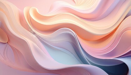 Canvas Print - Abstract pink and blue waves