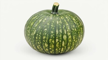 Poster - Green pumpkin on white background with clipping path