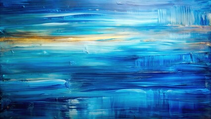 Wall Mural - Abstract oil painting background in bright long strokes of blue tones , art, creativity, brush strokes, oil paint