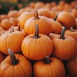 © gen_pick - Rustic Autumn Pumpkin Patch with Mini Pumpkins