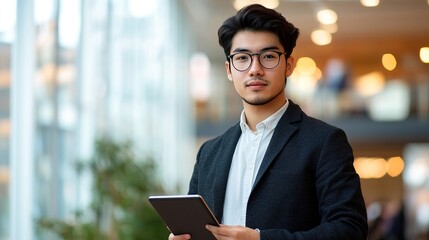 Poster - Young Professional in Modern Office Environment