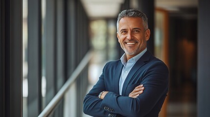 Poster - Professional Portrait of Confident Businessman Smiling