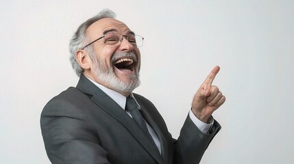 Canvas Print - Joyful Businessman with a Bright Smile