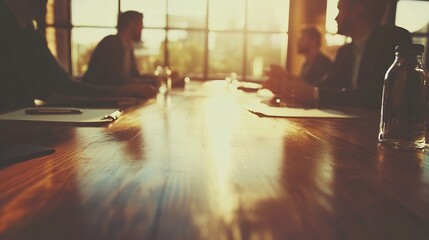 Canvas Print - Business Meeting in Bright Conference Room