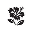 © vctrgrphy - Black Hibiscus Flower Silhouette Vector - A Simple, Elegant Design Ideal for Beauty, Nature, or Floral-related Branding Projects, Perfect for Use in Digital Marketing and Logo Design.