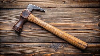 Vintage hammer with wooden handle isolated on background, vintage, hammer, old, tool, retro, equipment