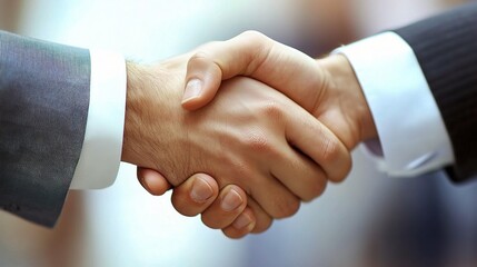 Poster - Business Handshake Between Two Professionals