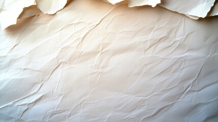 Wall Mural - A white background with a torn piece of paper