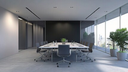 Sticker - Modern Conference Room with Minimalist Design