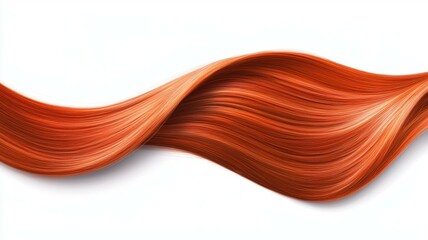 Wall Mural - A long red hair with a wave pattern