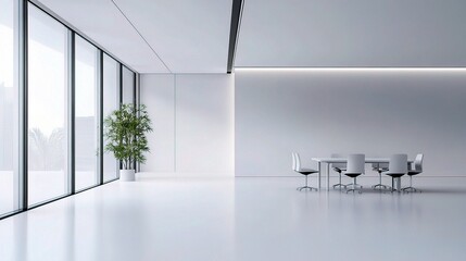 Sticker - Modern Minimalist Office Space with Natural Light