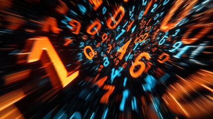 Abstract digital data explosion background
