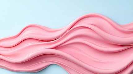 Canvas Print - Abstract Pink Liquid Swirls  Futuristic Design  Blue Background