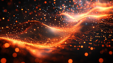 futuristic digital background featuring abstract data patterns and technological elements. The image symbolizes innovation, connectivity, and the power of data in modern technology-driven environments