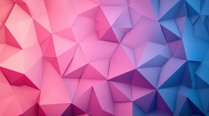 Wall Mural - Abstract Geometric Pink and Blue Low Poly Background