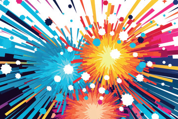 Sticker - motaro7_illustration_of_firework_effect_abstract_pop_art_backgr_93344bd7-e3a4-4daa-9c5f-a07b555fca51-j