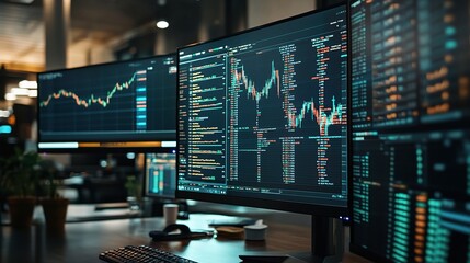 Poster - Modern Trading Dashboard with Financial Data Analysis