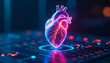 © Aksaka - Glowing Human Heart on a Futuristic Technology Interface