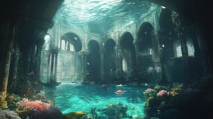 Wall Mural - Submerged Ancient City