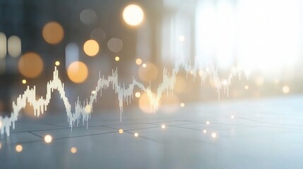 Poster - Abstract Financial Data Visualization with Bokeh Effect