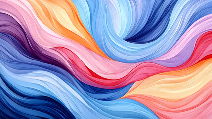 Wall Mural - Abstract Wavy Background with Vibrant Colors