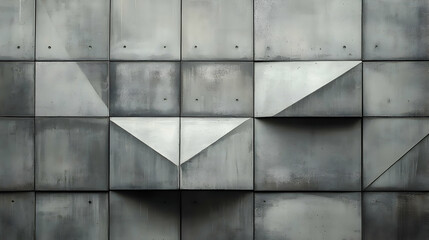 Wall Mural - Concrete Wall with Geometric Shapes and Patterns