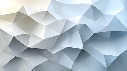 Poster - Abstract Geometric Shapes with White and Blue