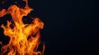 © BOJOShop - Fiery Flames on Black Background   Abstract Fire Texture