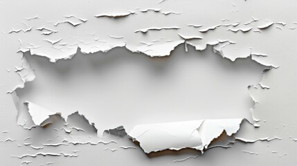 Sticker - Torn White Surface with a Hole