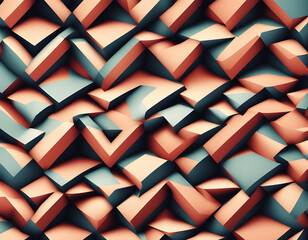 Wall Mural - Pattern stock abstract 3D geometrical optical illusion background