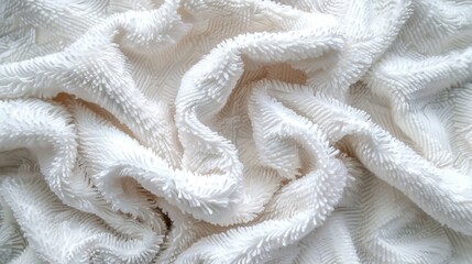 Poster - White Fluffy Fabric Texture