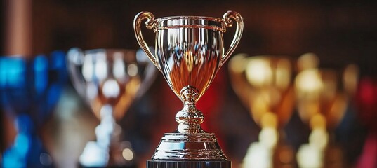 Wall Mural - sport trophy award champion on white background. generative ai technology.