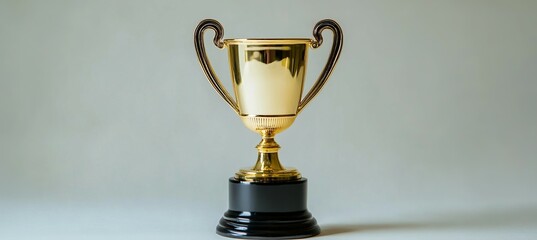 Wall Mural - sport trophy award on white background. generative ai technology.