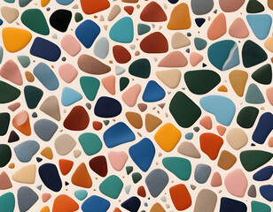 Poster - Colorful Classic Terrazzo Texturae background