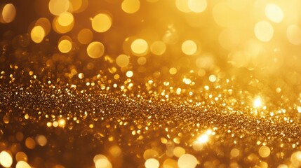 A gold sequin background with sparkling, reflective surfaces catching the light