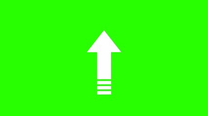 green screen animation arrow up pointing 