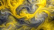 © Pluto - Abstract Swirling Pattern of Yellow and Grey Hues