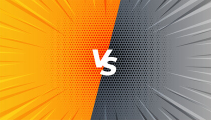 Wall Mural - duel fight versus vs radial poster in halftone style
