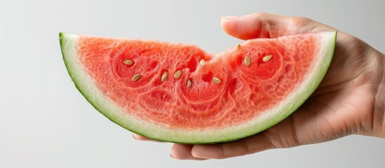 Wall Mural - Watermelon Slice Held in Hand