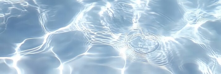 Wall Mural - Tranquil Water Ripples on Light Blue Background