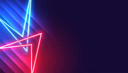 Wall Mural - trendy glowing neon lines gaming wallpaper with text space