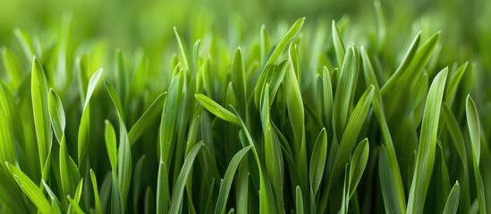 Green Wheat Grass Closeup