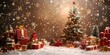 © Spectrum - Christmas backdrop for photo studio, christmas tree, presents and toys