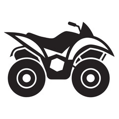 Wall Mural - Quad bike silhouette vector illustration on a white background