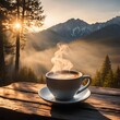 © Dilawar - Coffee cup with beautiful background  - 1